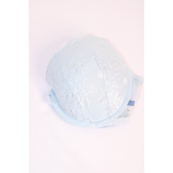 Victoria's Secret 34DD Blue Solid Push Up Lace Lightly Padded Unwired Razorback - Picture 6 of 14